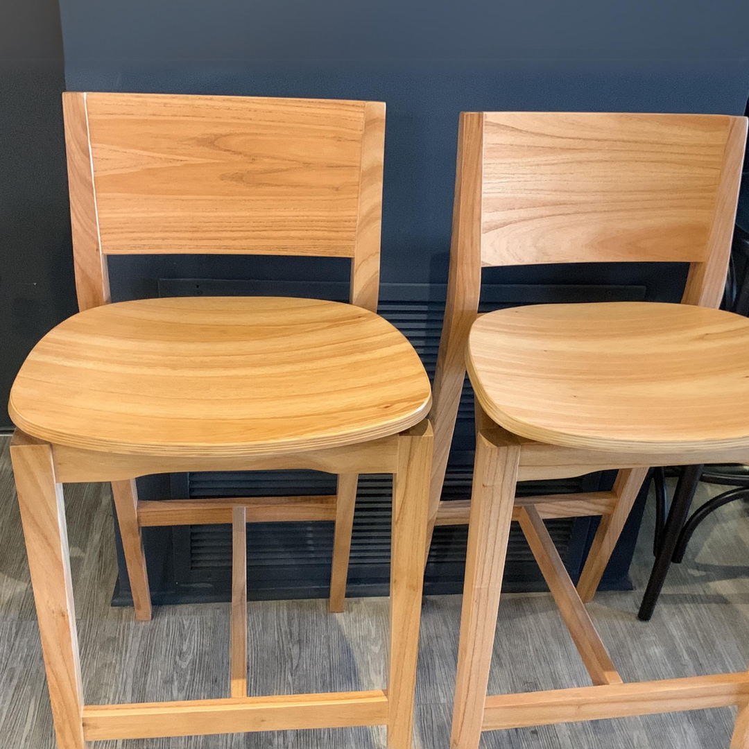 Taburete Ímola - asiento de madera