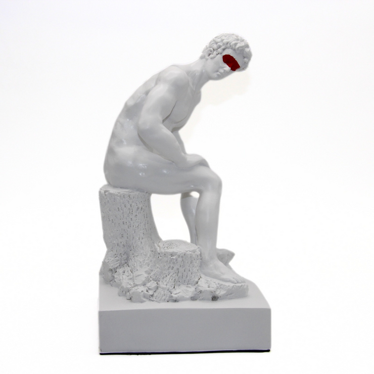 ESCULTURA PENSADOR BLANCO