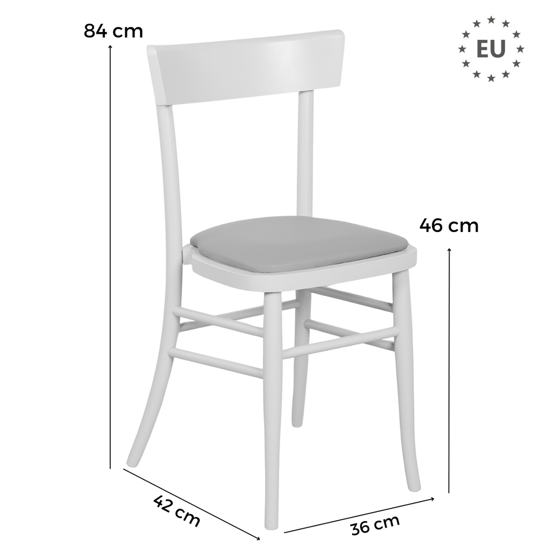 Silla Milano - asiento tapizado - apilable