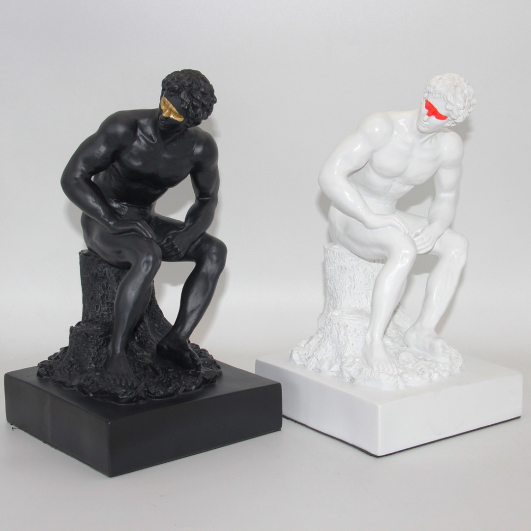 ESCULTURA PENSADOR BLANCO