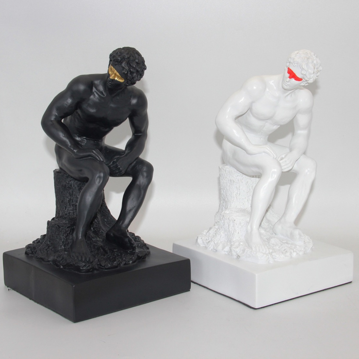 ESCULTURA PENSADOR BLANCO