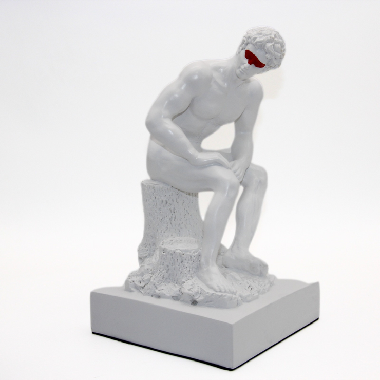 ESCULTURA PENSADOR BLANCO