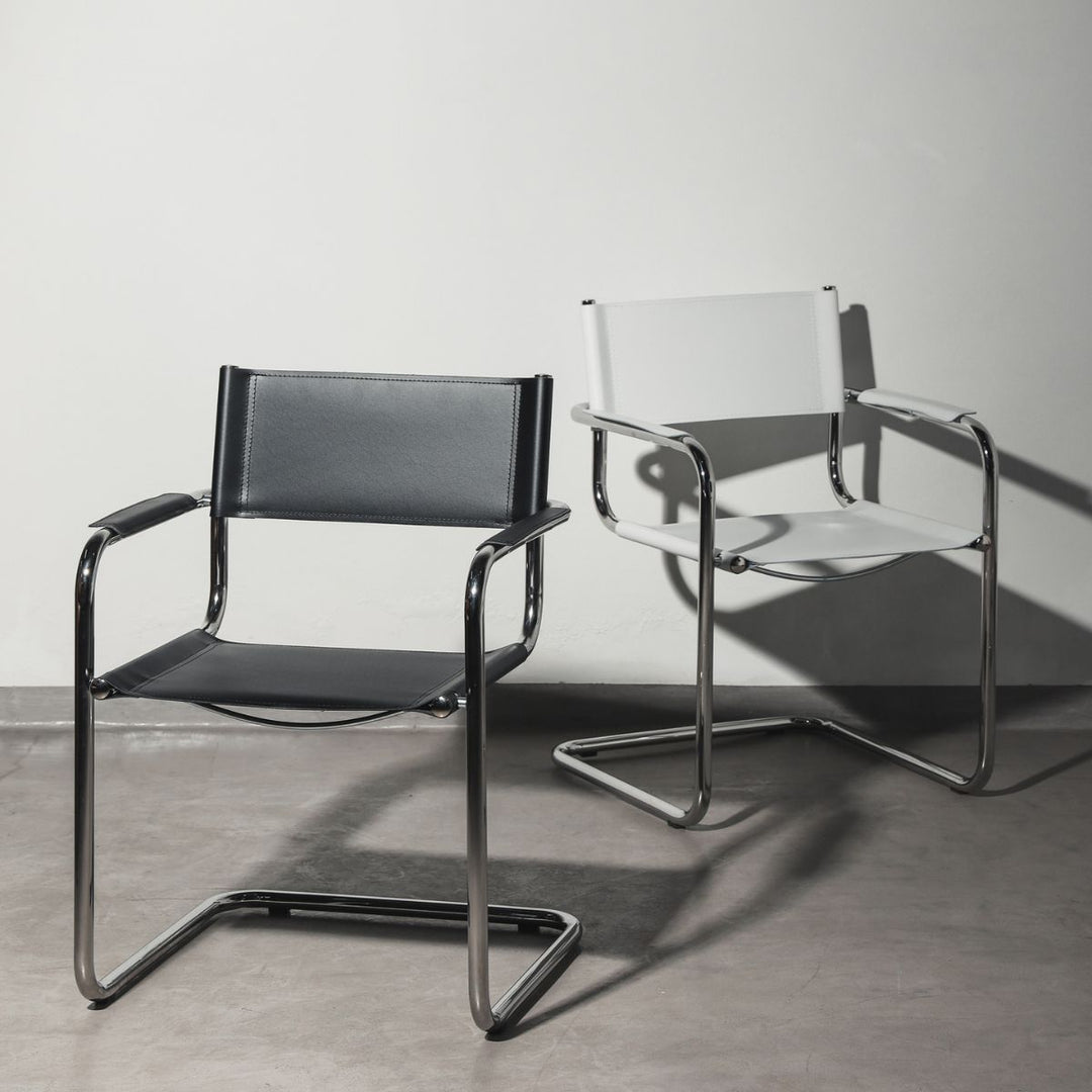 Sillón cesca de cuero - con apoyabrazos