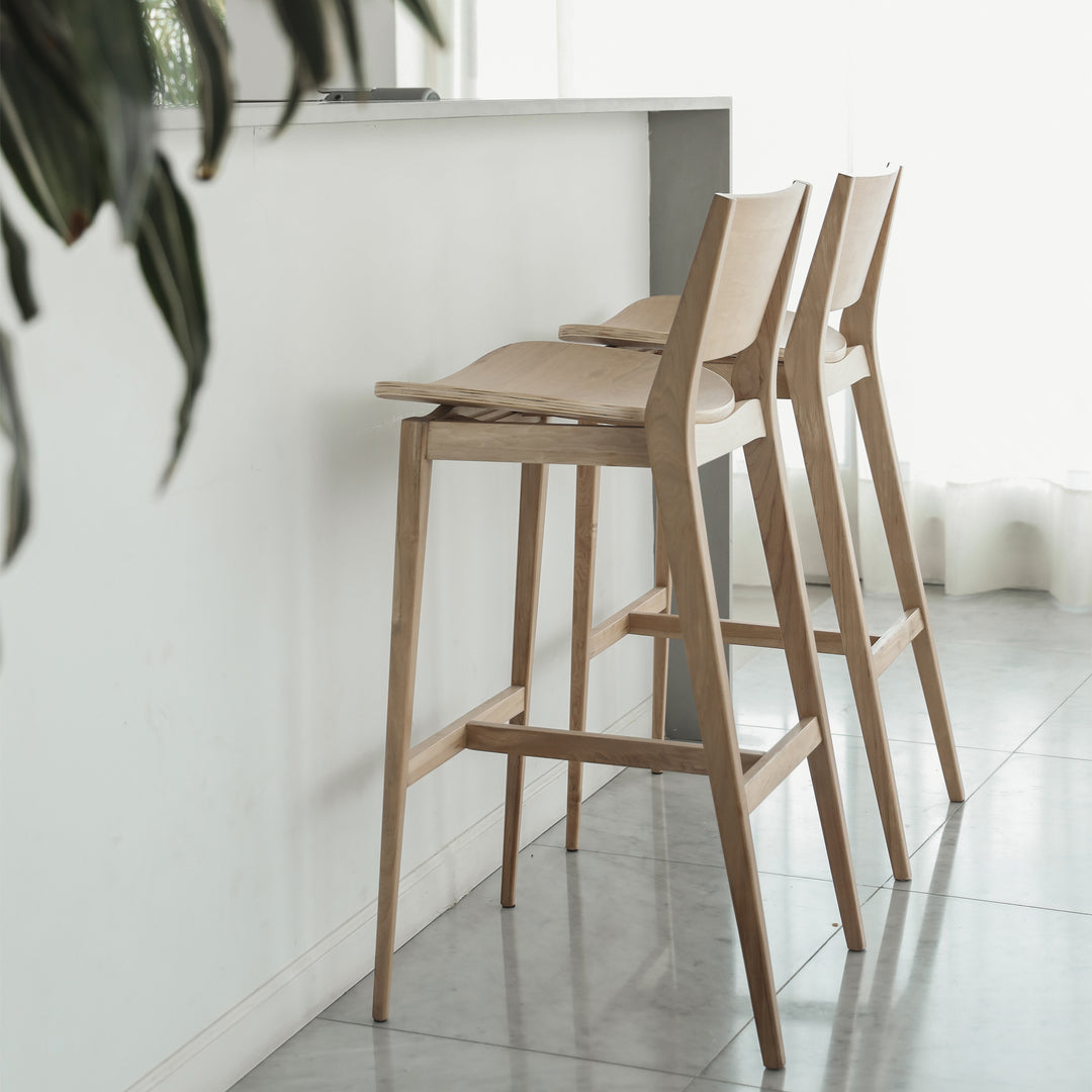 Taburete Ímola - asiento de madera