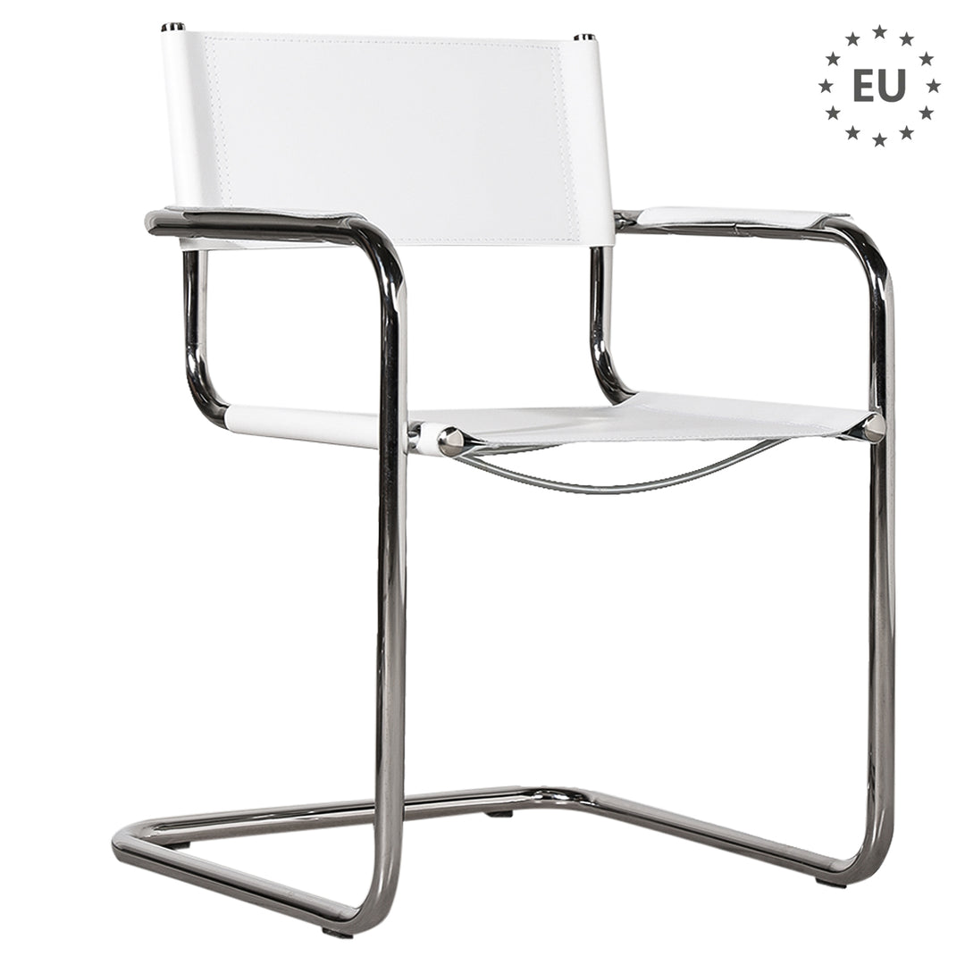 Sillón cesca de cuero - con apoyabrazos