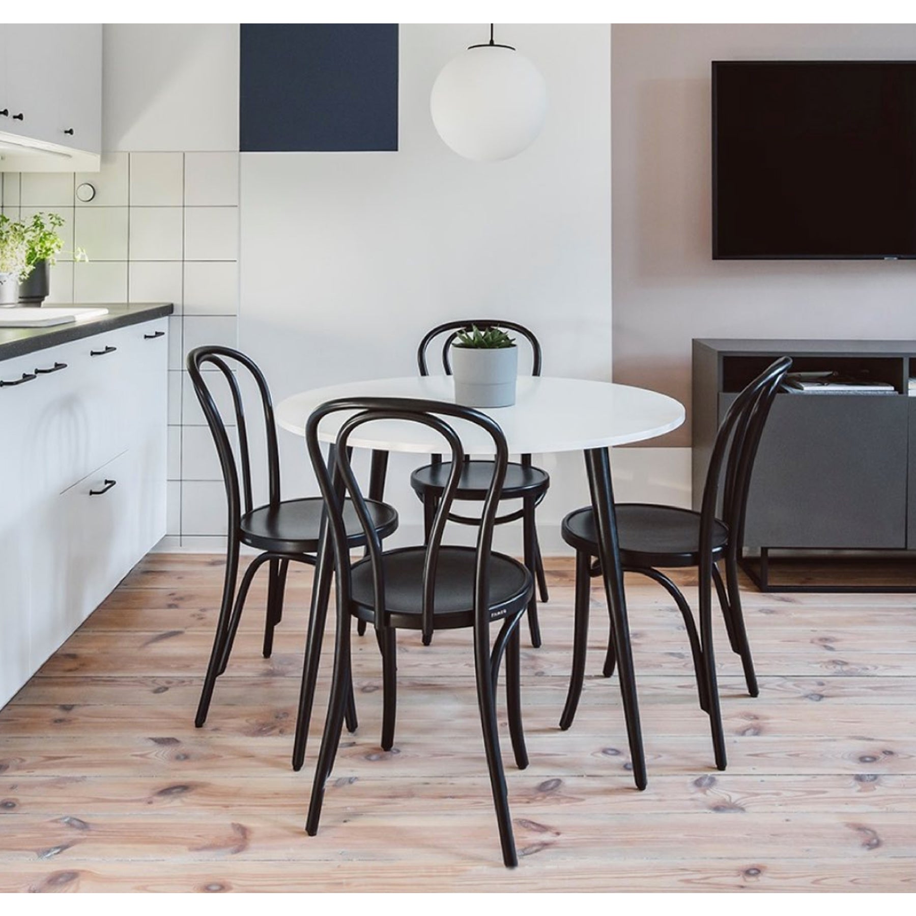 Silla Thonet Nro 18 Asiento Madera Negra